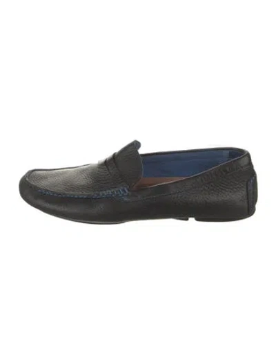 Pre-owned Donald Pliner Leather Drivers In Black