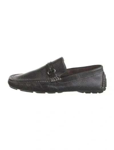 Pre-owned Donald Pliner Leather Drivers In Black