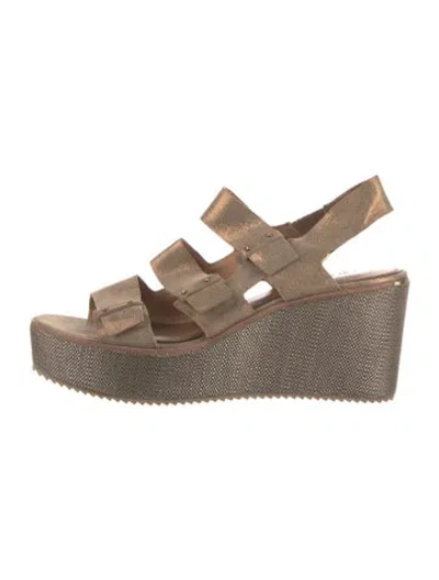Pre-owned Donald Pliner Leather Espadrilles In Neutral