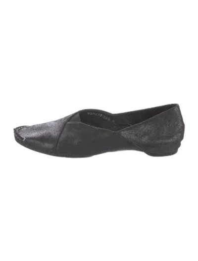 Pre-owned Donald Pliner Leather Flats In Black