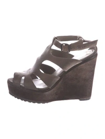 Pre-owned Donald Pliner Leather Gladiator Sandals In Brown