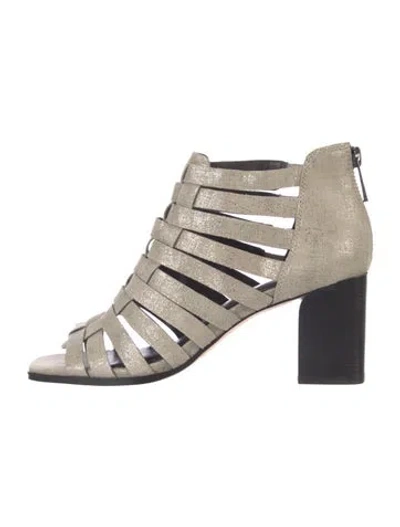 Pre-owned Donald Pliner Leather Gladiator Sandals In Neutral