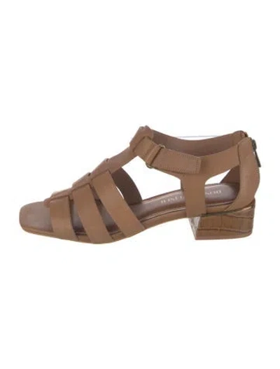 Pre-owned Donald Pliner Leather Gladiator Sandals In Neutral
