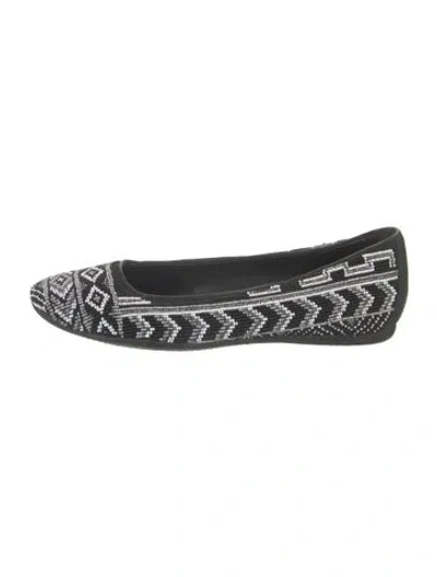 Pre-owned Donald Pliner Leather Graphic Print Flats In Multicolor