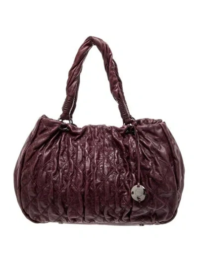 Pre-owned Donald Pliner Leather Hobo In Burgundy