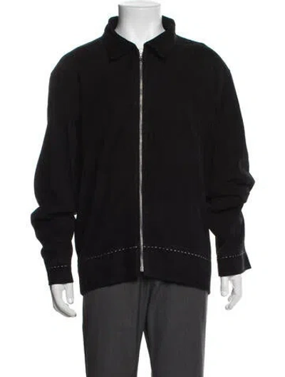 Pre-owned Donald Pliner Leather Jacket In Black