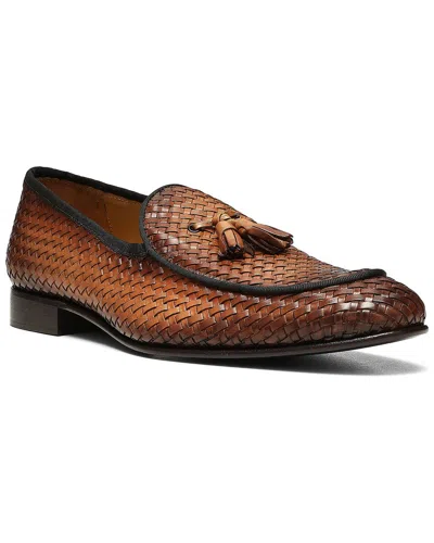 Donald Pliner Leather Loafer In Brown