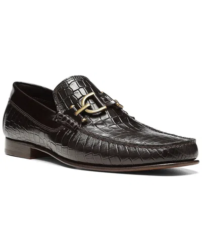 Donald Pliner Leather Loafer In Brown