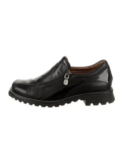 Pre-owned Donald Pliner Leather Loafers In Black