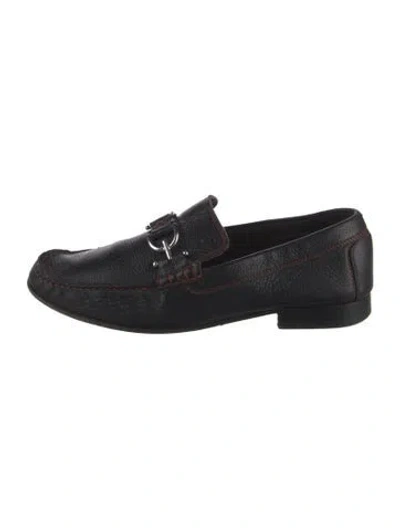 Pre-owned Donald Pliner Leather Loafers In Black