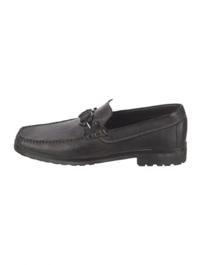 Pre-owned Donald Pliner Leather Loafers In Brown