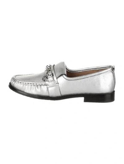 Pre-owned Donald Pliner Leather Loafers In Gray