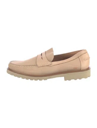 Pre-owned Donald Pliner Leather Loafers In Neutrals