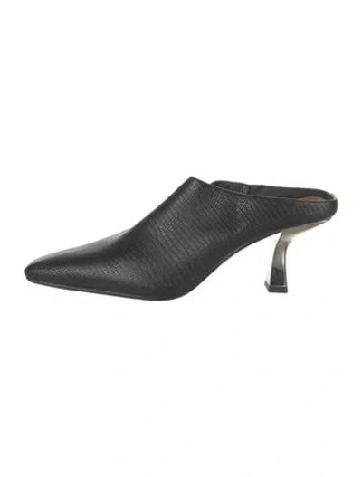 Pre-owned Donald Pliner Leather Mules In Black