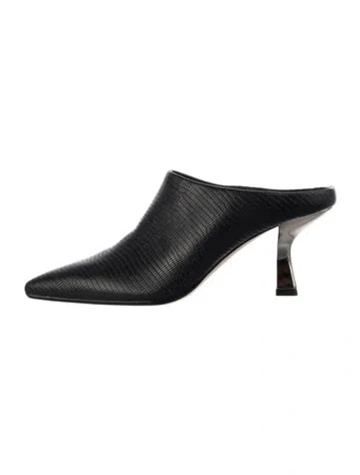 Pre-owned Donald Pliner Leather Mules In Black