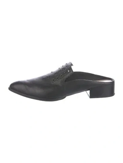 Pre-owned Donald Pliner Leather Mules In Blue