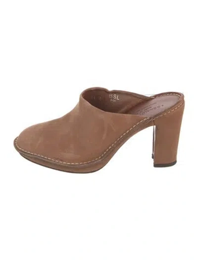 Pre-owned Donald Pliner Leather Mules In Brown