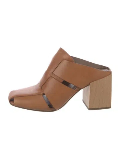 Pre-owned Donald Pliner Leather Mules In Brown