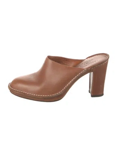 Pre-owned Donald Pliner Leather Mules In Brown