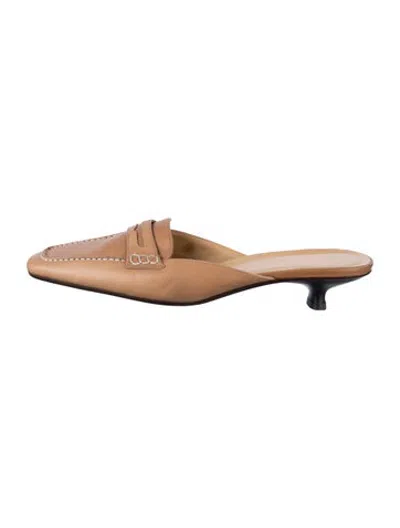 Pre-owned Donald Pliner Leather Mules In Brown