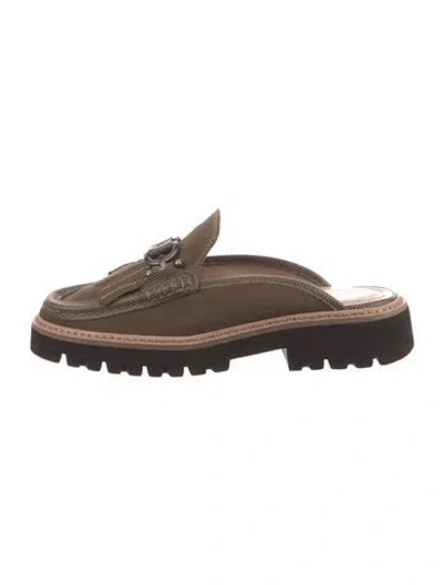 Pre-owned Donald Pliner Leather Mules In Neutral