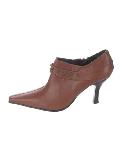 Pre-owned Donald Pliner Leather Mules In Red