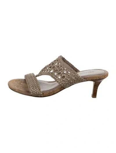 Pre-owned Donald Pliner Leather Patterned Sandals In Multi