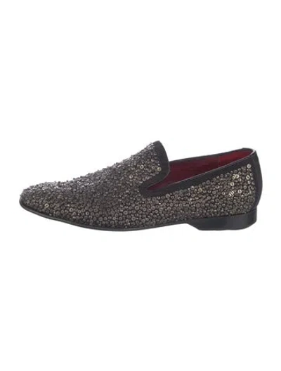 Pre-owned Donald Pliner Leather Printed Loafers In Brown