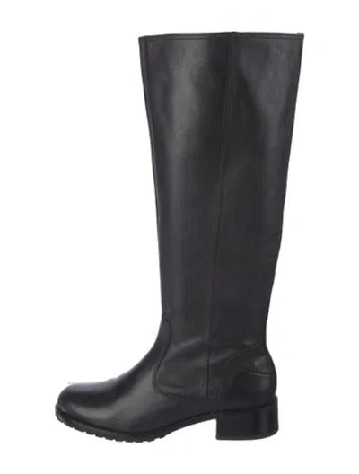 Pre-owned Donald Pliner Leather Riding Boots In Black