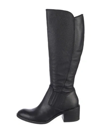 Pre-owned Donald Pliner Leather Riding Boots In Black