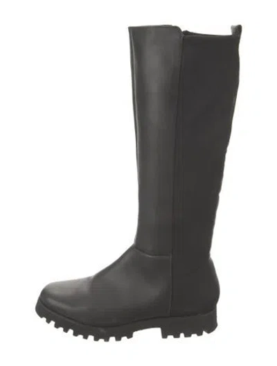 Pre-owned Donald Pliner Leather Riding Boots In Black