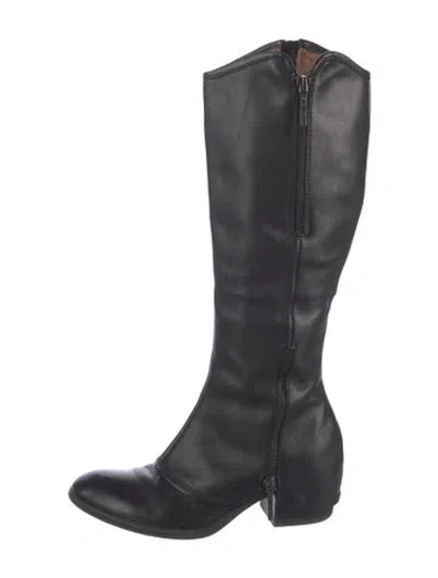 Pre-owned Donald Pliner Leather Riding Boots In Black