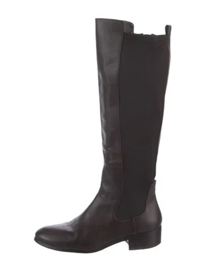 Pre-owned Donald Pliner Leather Riding Boots In Brown