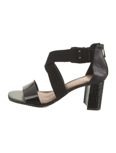 Pre-owned Donald Pliner Leather Sandals In Black