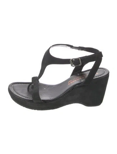 Pre-owned Donald Pliner Leather Sandals In Black
