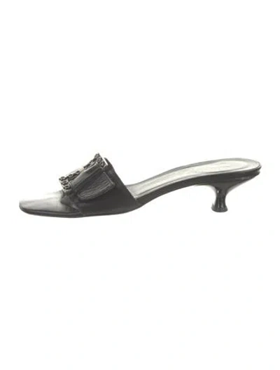 Pre-owned Donald Pliner Leather Sandals In Black