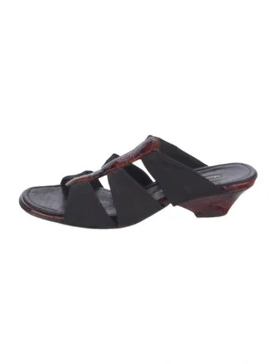 Pre-owned Donald Pliner Leather Sandals In Black/brown
