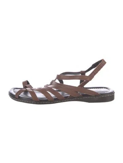 Pre-owned Donald Pliner Leather Sandals In Brown