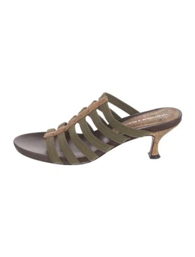 Pre-owned Donald Pliner Leather Sandals In Brown