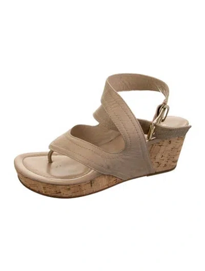 Pre-owned Donald Pliner Leather Sandals In Neutrals