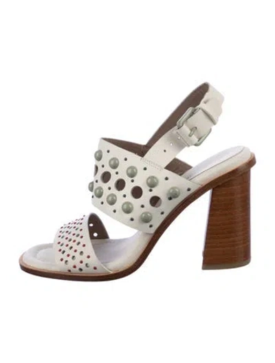Pre-owned Donald Pliner Leather Sandals In White