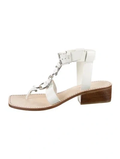Pre-owned Donald Pliner Leather Sandals In White
