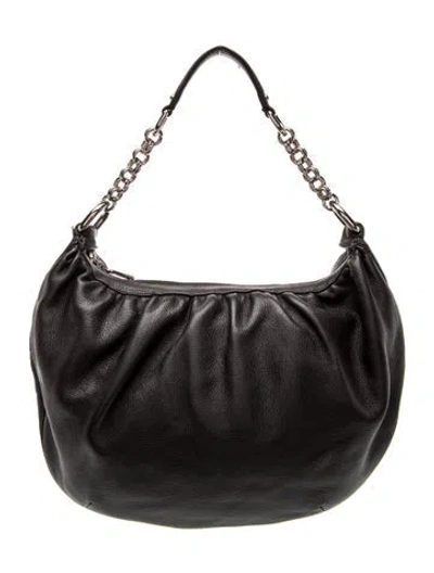 Pre-owned Donald Pliner Leather Shoulder Bag In Black