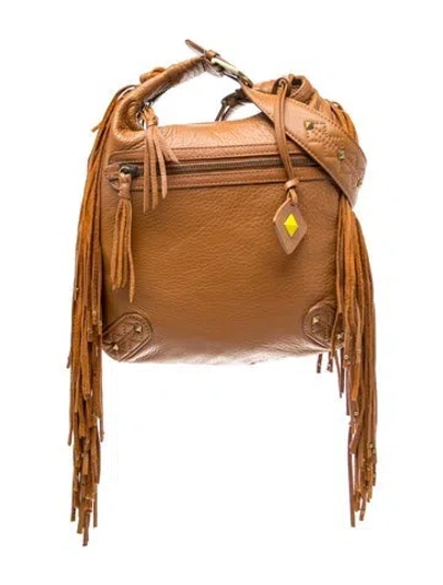 Pre-owned Donald Pliner Leather Shoulder Bag In Brown