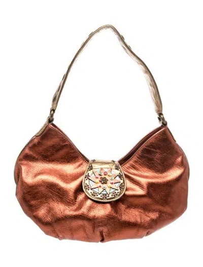 Pre-owned Donald Pliner Leather Shoulder Bag In Brown