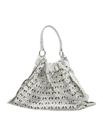 Pre-owned Donald Pliner Leather Shoulder Bag In White