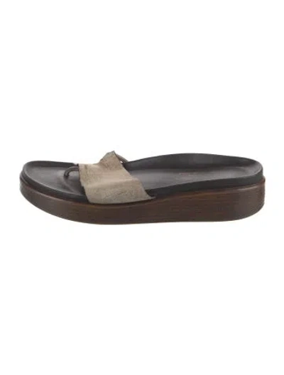 Pre-owned Donald Pliner Leather Slides