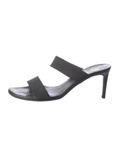 Pre-owned Donald Pliner Leather Slides In Black