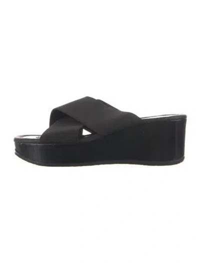Pre-owned Donald Pliner Leather Slides In Blue