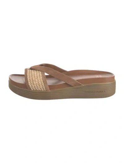 Pre-owned Donald Pliner Leather Slides In Pink